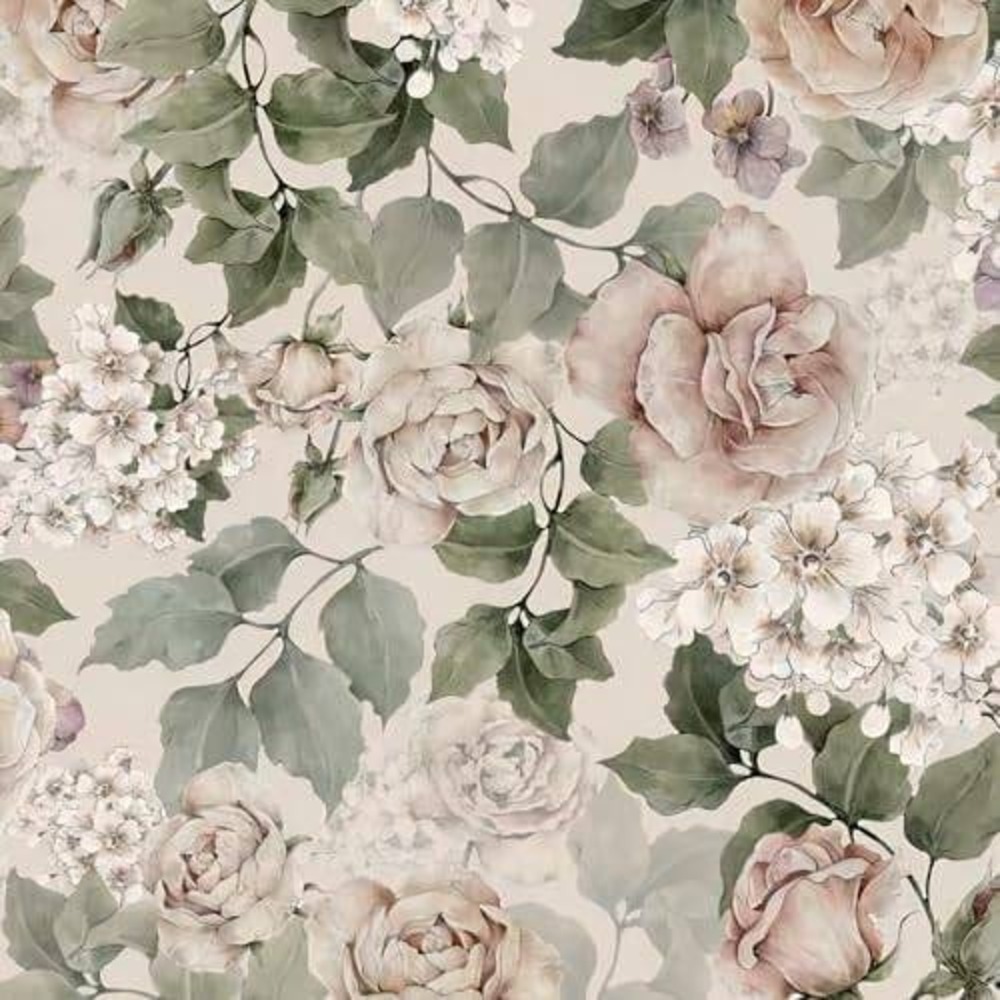 CiCiWind 2 Rolls Floral Peel Stick Wallpaper Vintage Rose Contact Paper 17"x 78"